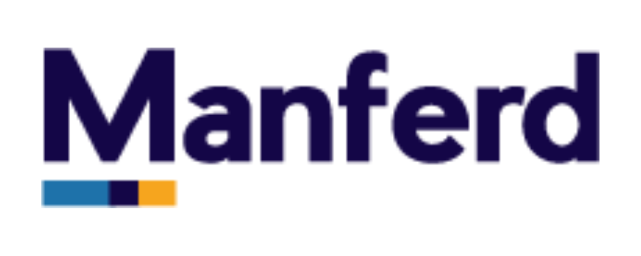 Manferd logo representing power solutions and electrical equipment brand